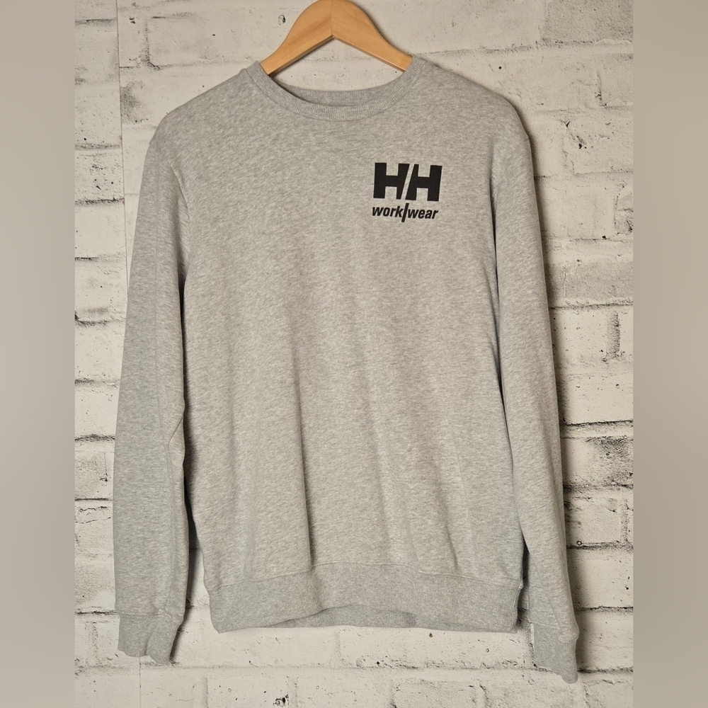 Helly Hansen Workwear Men’s Gray Crewneck Sweatshirt Durable Size M